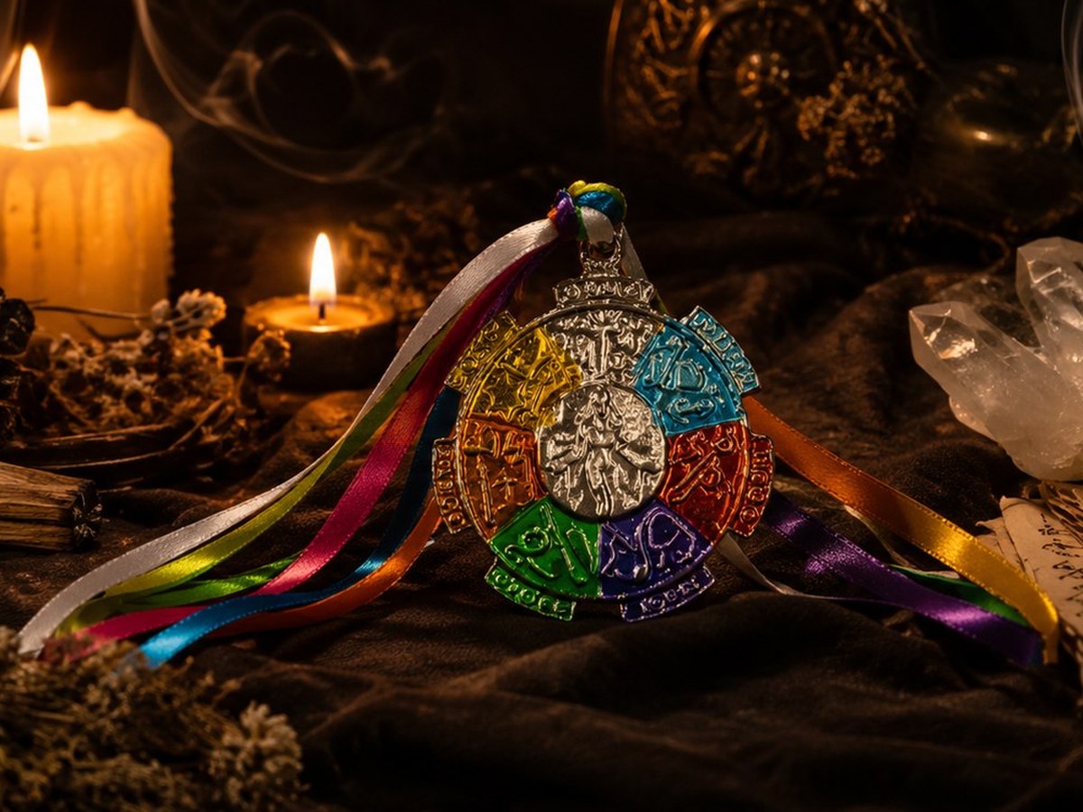 El medallón sobre el altar